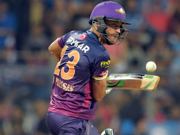 Pune's Faf du Plessis ruled out of IPL 2016