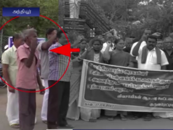 A drunken person agitated for farmers A drunken person agitated for farmers