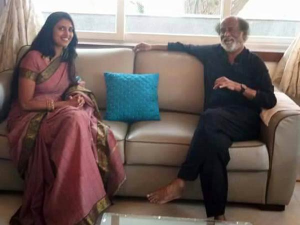Actress Kasturi meets Rajinikanth Actress Kasturi meets Rajinikanth