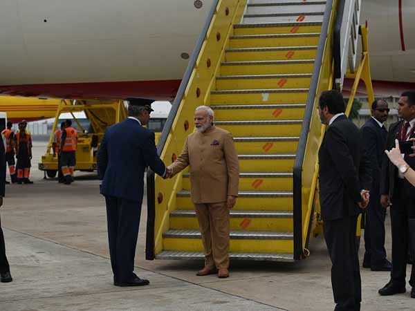 PM Narendra Modi Arrives In Portugal PM Narendra Modi Arrives In Portugal