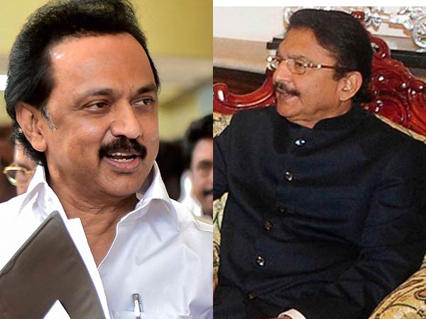 M K Stalin meets Governor C. Vidyasagar Rao M K Stalin meets Governor C. Vidyasagar Rao