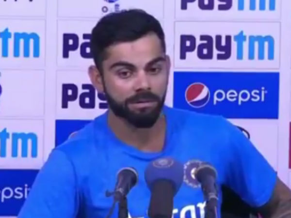 ICC Champions trophy : Virat Kohli gets angry at Pakistani reporter on weird question ICC Champions trophy : Virat Kohli gets angry at Pakistani reporter on weird question