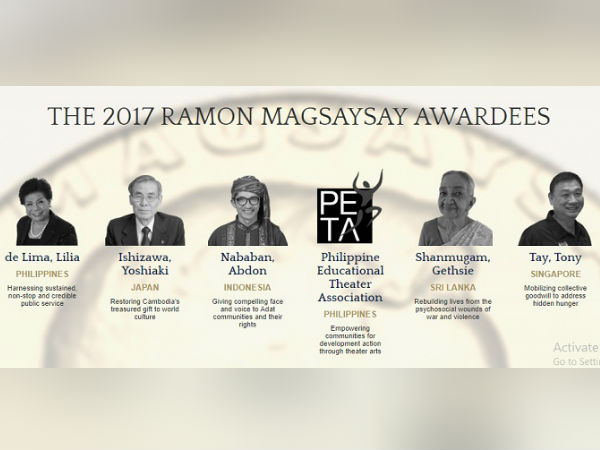 Eelam Tamil Teacher Gethsie Shanmugam a Magsaysay winner Eelam Tamil Teacher Gethsie Shanmugam a Magsaysay winner