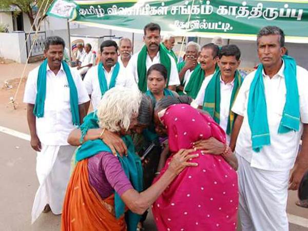 farmers protest in kovailpatti farmers protest in kovailpatti