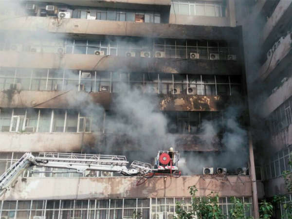 Huge Fire At Delhi's Lok Nayak Bhawan Huge Fire At Delhi's Lok Nayak Bhawan
