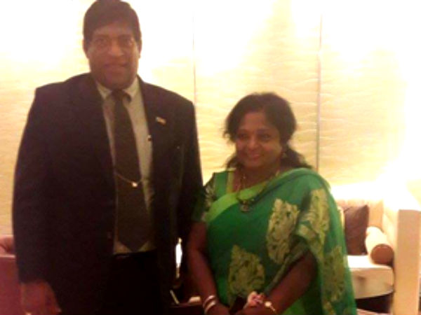 Tamilnadu BJP leader Tamilisai meets Srilankan external affairs minister Tamilnadu BJP leader Tamilisai meets Srilankan external affairs minister