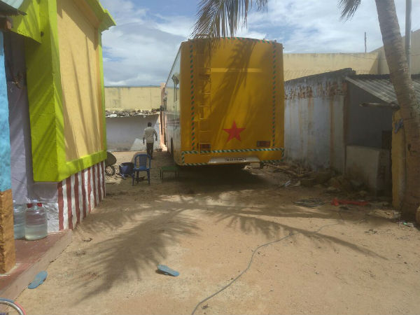 Penalty for actor Dhanush caravan for using illegal electricity Penalty for actor Dhanush caravan for using illegal electricity
