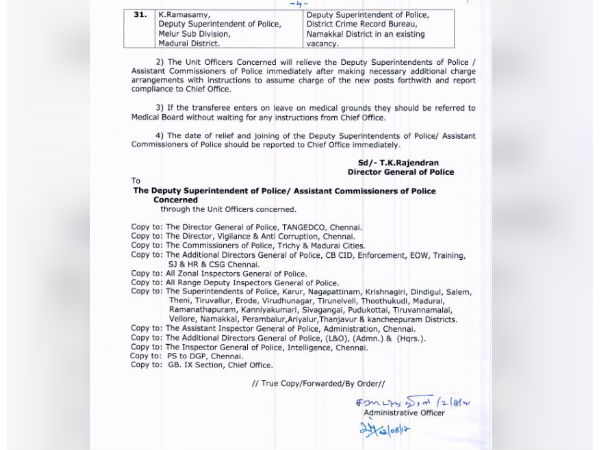 31 DSPs have transferred across the state 31 DSPs have transferred across the state