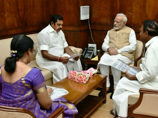 TN CM Palanisamy met Prime minister Narendra modi TN CM Palanisamy met Prime minister Narendra modi