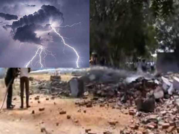 Near sathur a crackers factor was crushed by the lightning Near sathur a crackers factor was crushed by the lightning