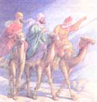 Three Kings following the Star