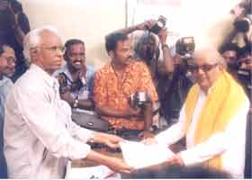 Karunanidhi Files Nomination Papers
