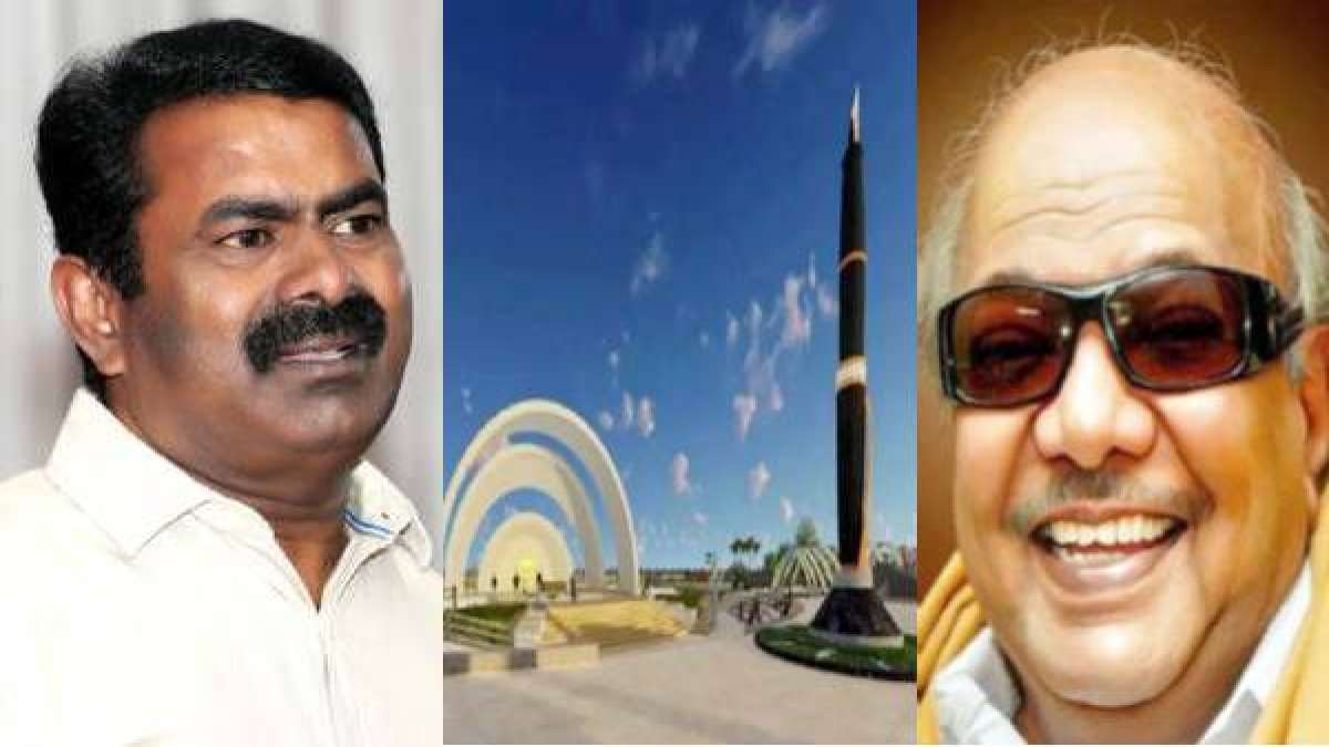 Seaman threatens to break your big pen; Karunanidhi memorial statue to
