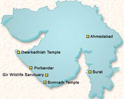 Gujarat map