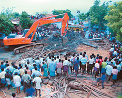 Temple Building Collapse