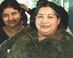 Jayalalitha with Sasikala Jayalalitha with Sasikala