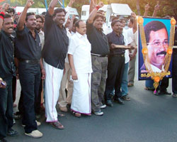 Tamilselvan condolence rally