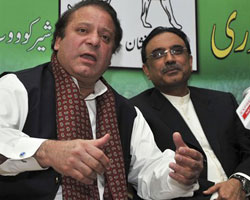 Sharif with Zardari Sharif with Zardari