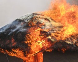 Burning hut Burning hut