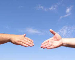 Hands come togther Hands come togther