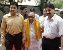Kalanidhi, Karunanidhi and Dhayanidhi Maran Kalanidhi, Karunanidhi and Dhayanidhi Maran