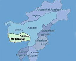 Meghalaya Map Meghalaya Map