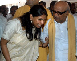 Kanimoli with Karunanidhi Kanimoli with Karunanidhi