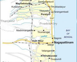Nagappatinam map Nagappatinam map