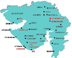 Gujarat map Gujarat map