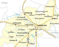 Madurai map Madurai map