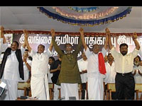 Leaders at the Chennai meeting Leaders at the Chennai meeting