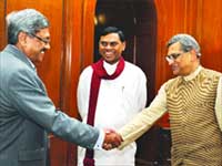 SM Krishna with Lankan Team SM Krishna with Lankan Team