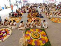 Courtallam college girls celebrate Onam Courtallam college girls celebrate Onam