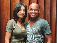 Vinod Kambli with Wife Andrea Hewitt Vinod Kambli with Wife Andrea Hewitt