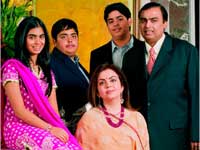 Mukesh Ambani with family Mukesh Ambani with family