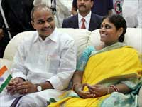 YSR with wife Vijayalaxmi YSR with wife Vijayalaxmi
