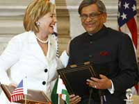 Hillary Clinton and SM Krishna Hillary Clinton and SM Krishna