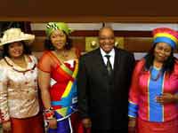 Zuma with his 3 wives Zuma with his 3 wives