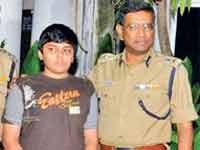 Commissioner Rajendran with Keertivasan Commissioner Rajendran with Keertivasan