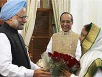 Manmohan Singh and Prathiba Patil Manmohan Singh and Prathiba Patil