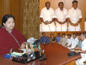 CM Jayalalitha at the meeting on Tirupur dyeing units CM Jayalalitha at the meeting on Tirupur dyeing units