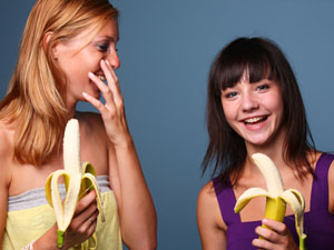 Women with banana Women with banana