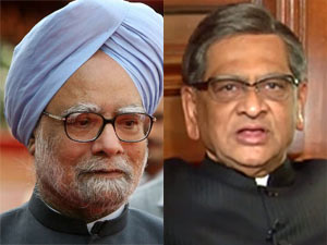 Manmohan singh and SM Krishna Manmohan singh and SM Krishna