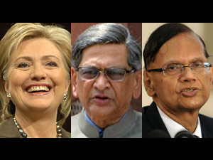 Hillary Clinton,SM Krishna and Peiris Hillary Clinton,SM Krishna and Peiris