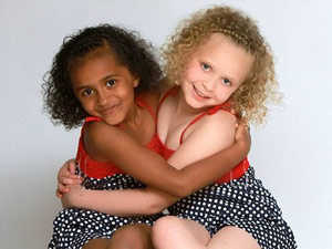 Black and white twins Black and white twins