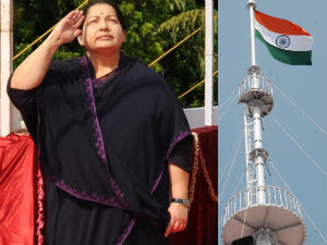 Jayalalithaa hoisted the National flag Jayalalithaa hoisted the National flag