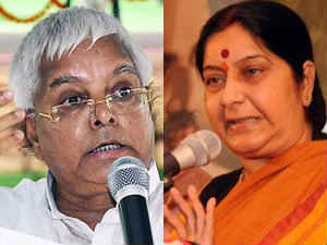 Lalu Prasad and Sushma Swaraj Lalu Prasad and Sushma Swaraj