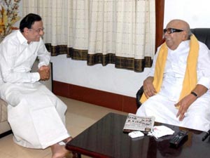 Chidambaram with Karunanidhi Chidambaram with Karunanidhi