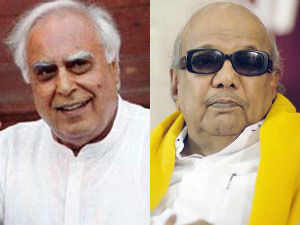 Kapil Sibal and Karunanidhi Kapil Sibal and Karunanidhi