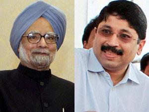 Manmohan singh and Dayanidhi maran Manmohan singh and Dayanidhi maran
